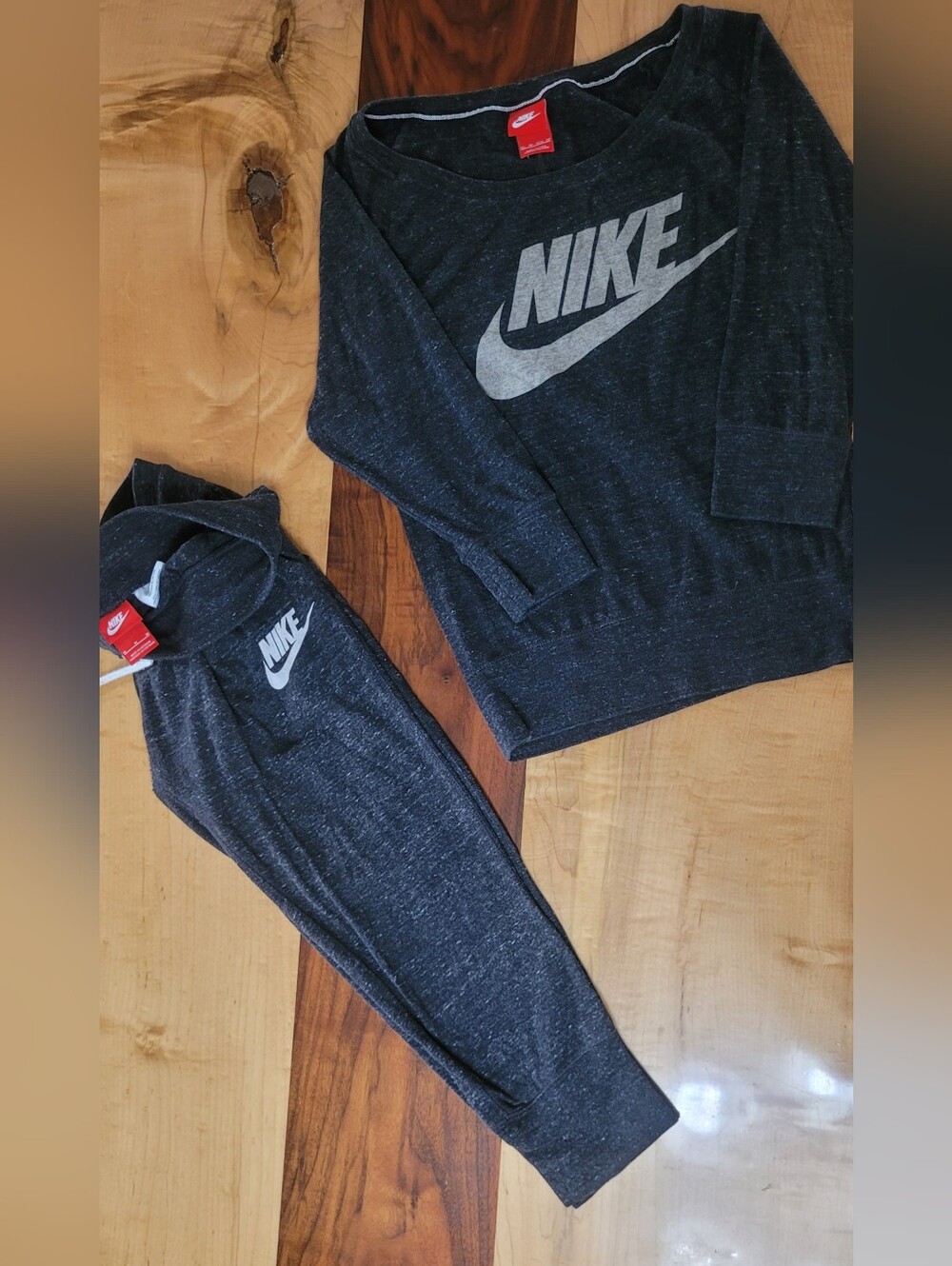 Nike Women's Dark Gray Heather Track Pants & Sweatshirt Set